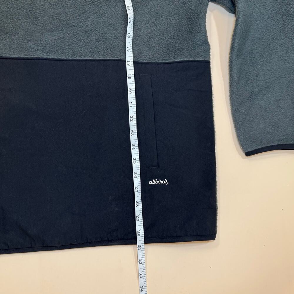 NWT Allbirds Men's Fluff Fleece Snap Pullover – Charcoal Gray & Black – Size XXL - Picture 6 of 9